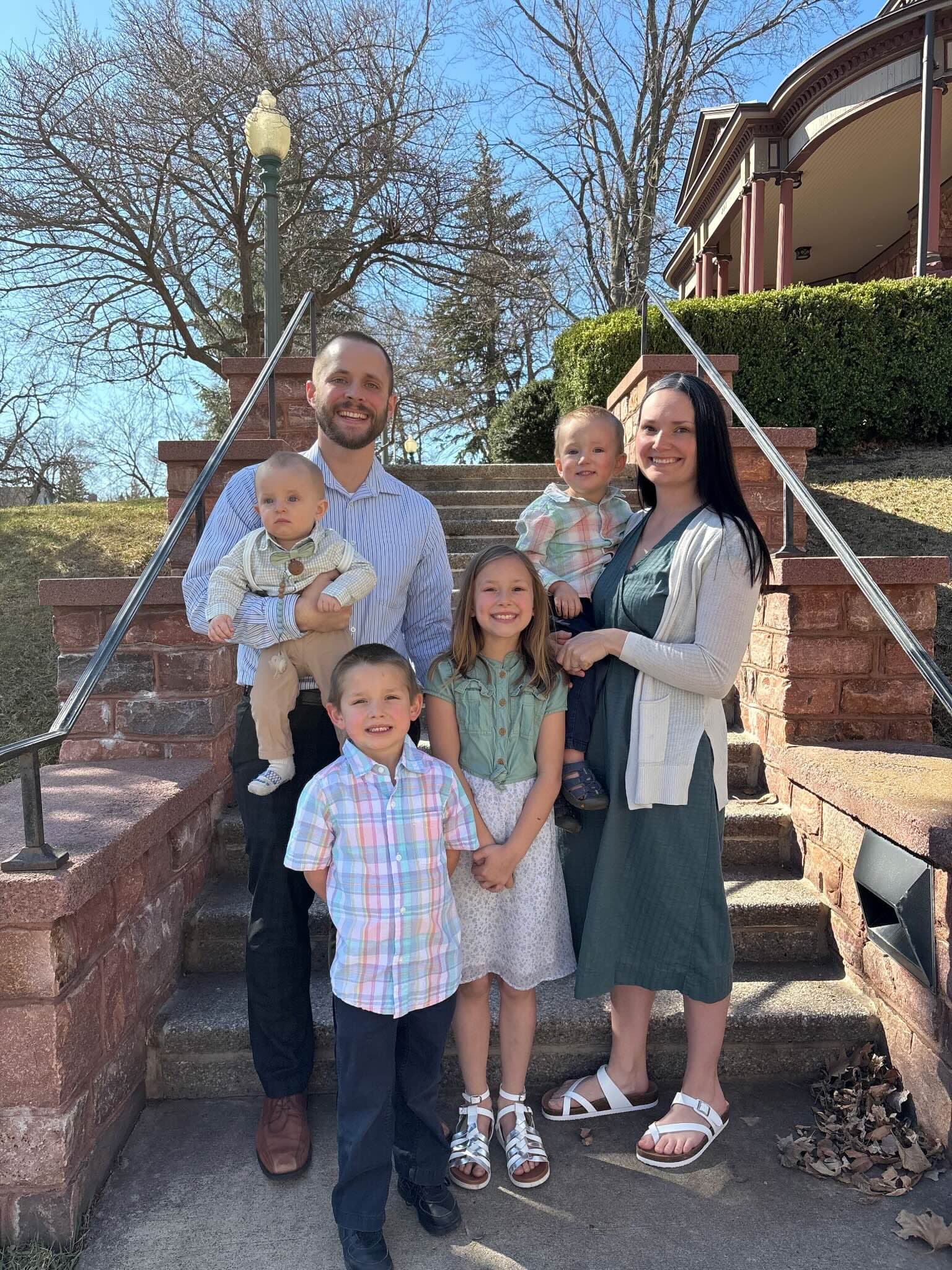 Mike Rowles with his family