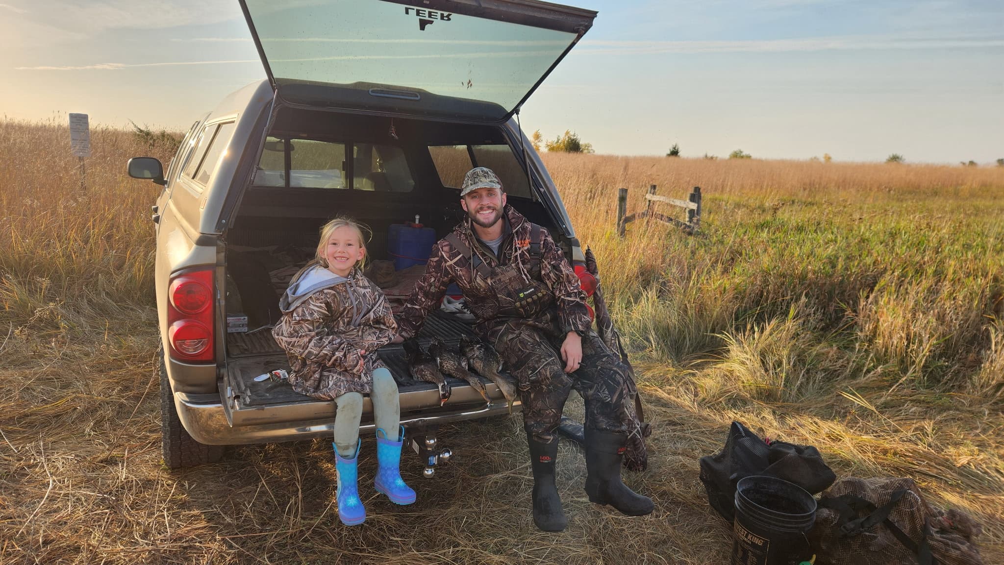 Mike Rowles and his dog Rosie out hunting